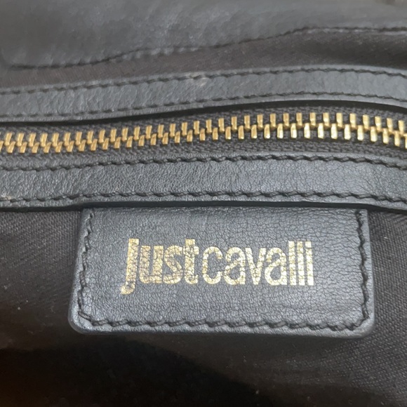 Just Cavalli Leather and Fur Fringe Bag - Picture 7 of 9
